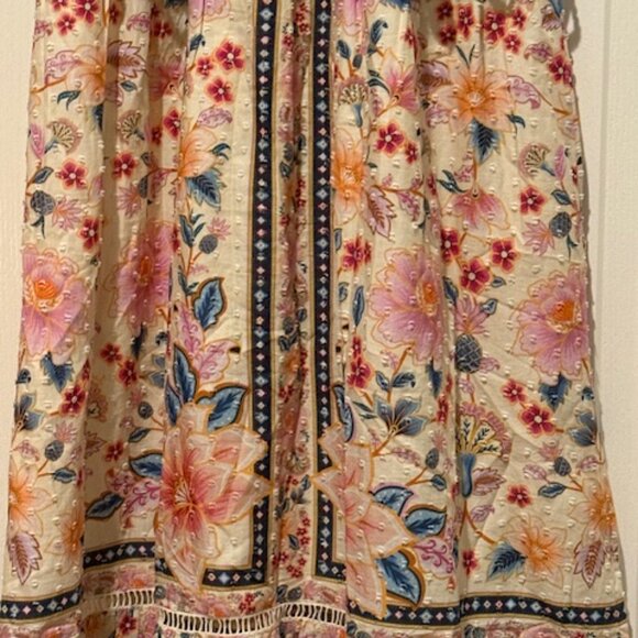 NWT Farm Rio | Cream Superbloom Tapestry Maxi Dress | Floral | Size: XS - Picture 3 of 16